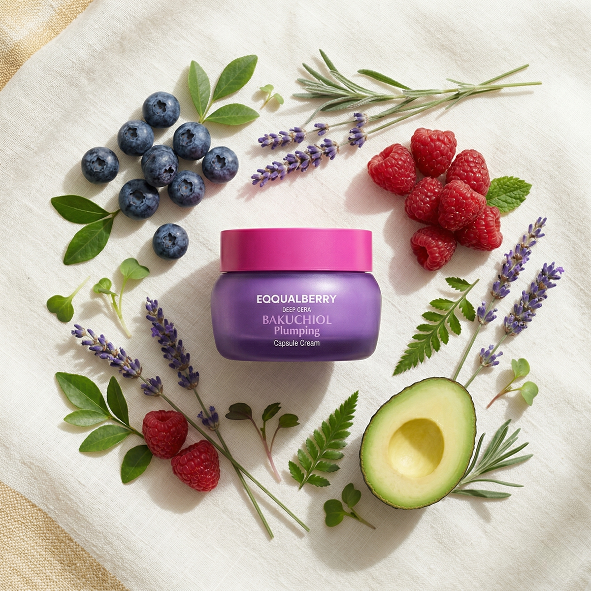 Eqqualberry Bakuchiol Capsule Cream - ingredients label back view