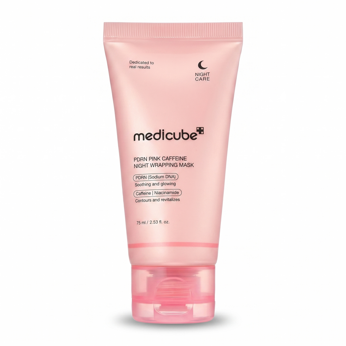 Medicube PDRN Pink Caffeine Night Wrapping Mask 75ml - Korean overnight glass skin mask