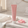 Medicube PDRN Pink Hyaluronic Cream on white marble vanity