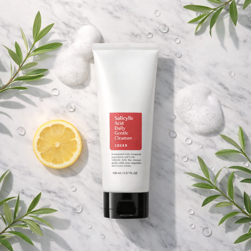 COSRX Salicylic Acid Cleanser with tea tree leaves and lemon