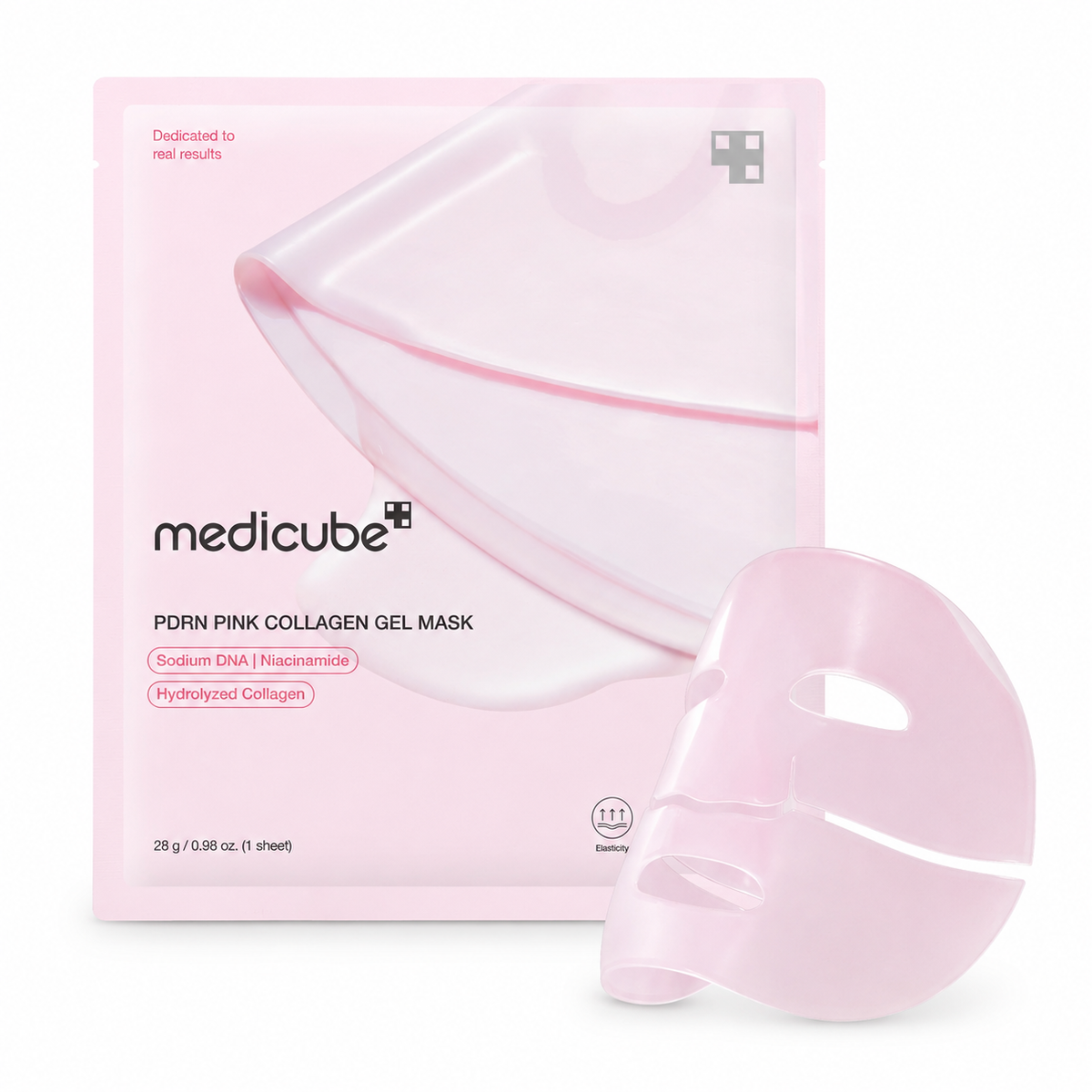 Medicube Salmon PDRN Pink Collagen Jelly Gel Mask 28g - color-changing K-beauty mask