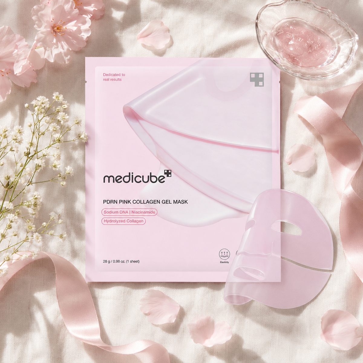 Medicube Salmon PDRN Pink Collagen Jelly Gel Mask - ingredients label back view