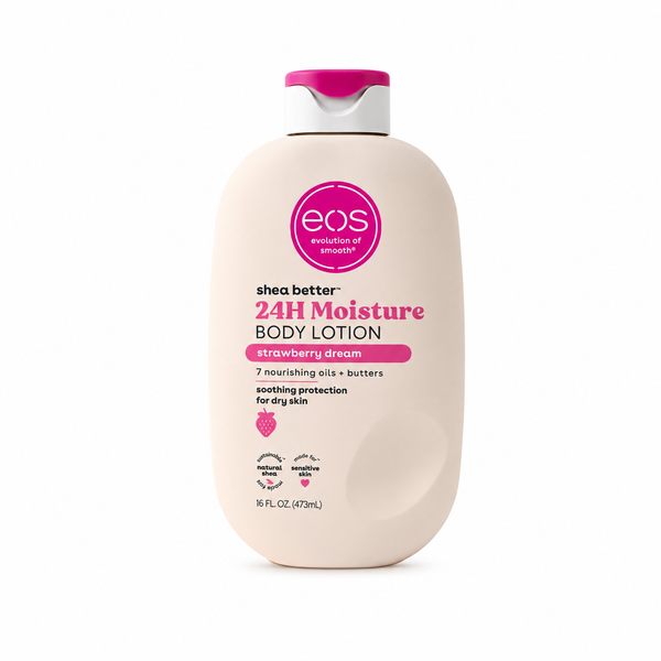 eos Shea Better Strawberry Cashmere Body Lotion - 24-hour hydrating body lotion