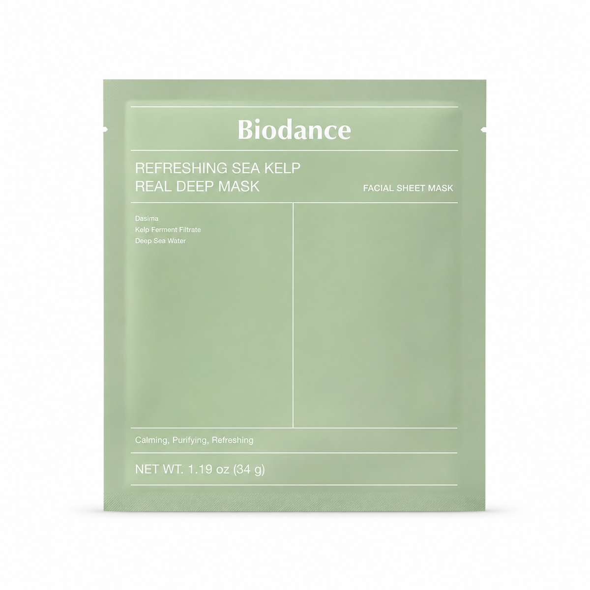 Biodance Refreshing Sea Kelp Real Deep Mask - Korean hydrogel hydrating mask