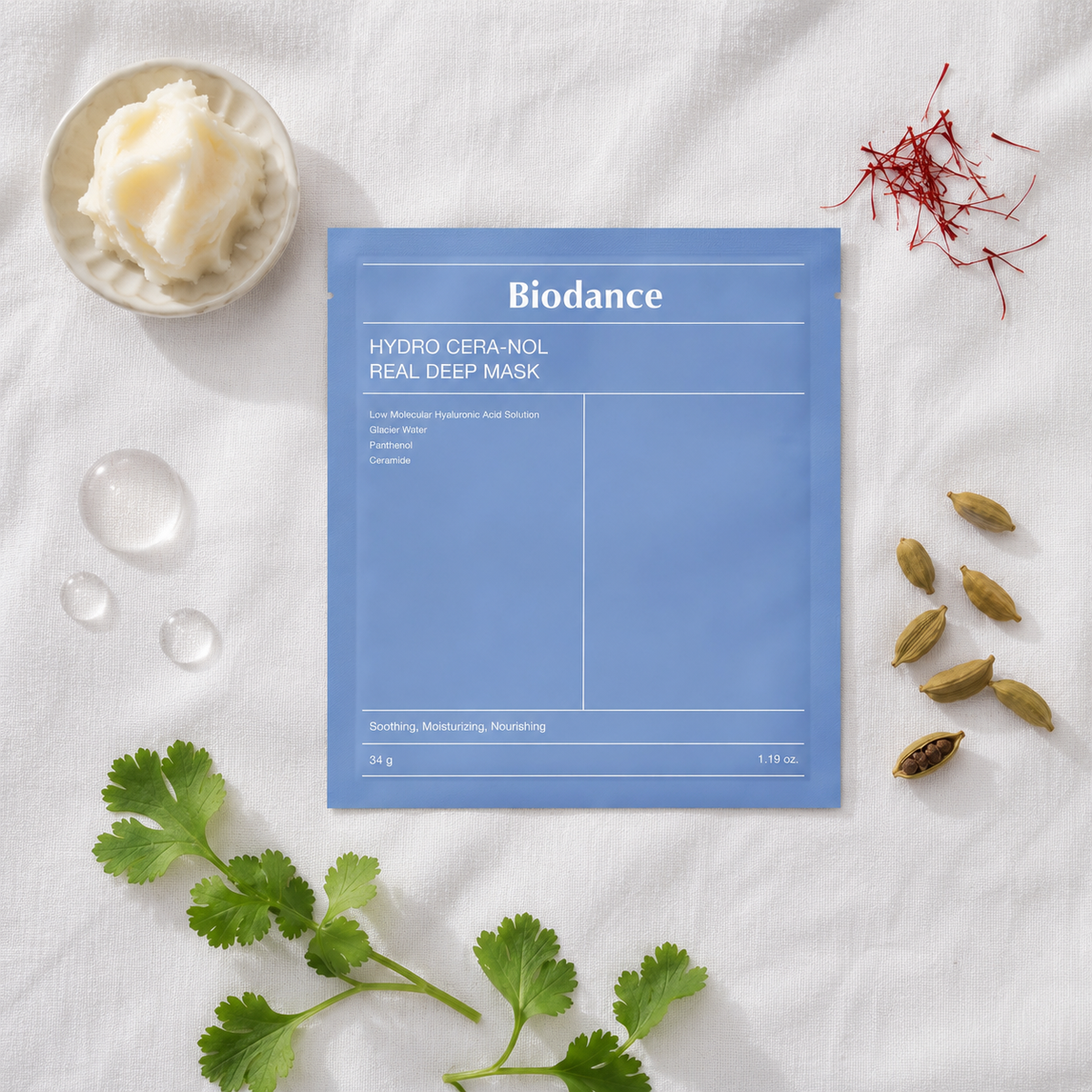 Biodance Hydro Cera-nol Real Deep Mask - ingredients label back view