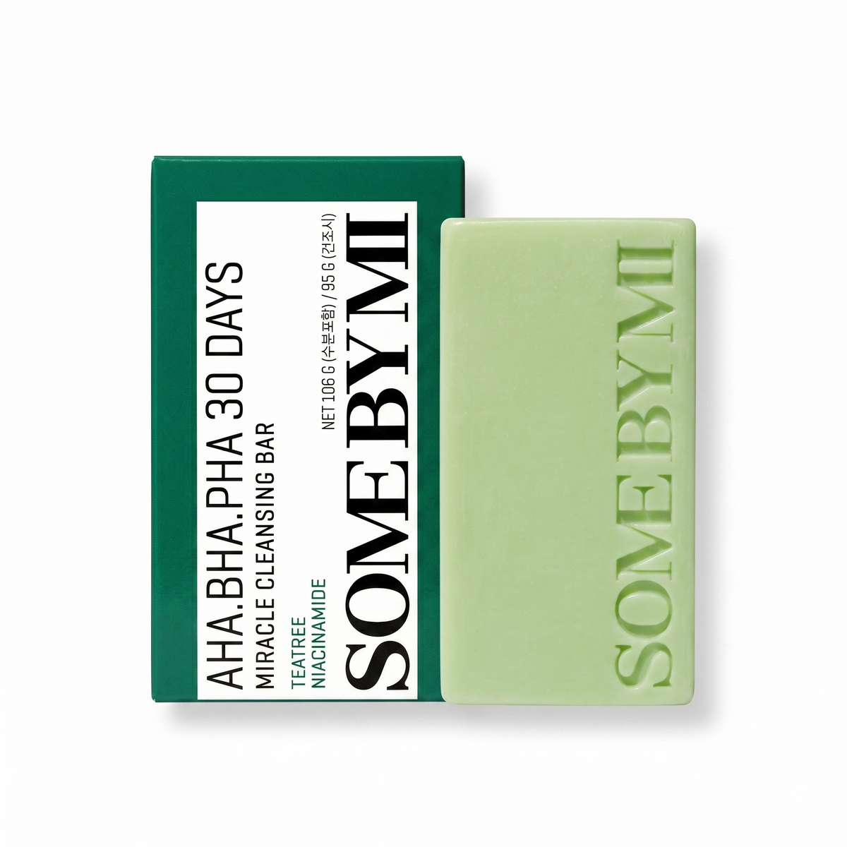 Some By Mi AHA BHA PHA 30 Days Miracle Cleansing Bar 106g - Korean acne face soap